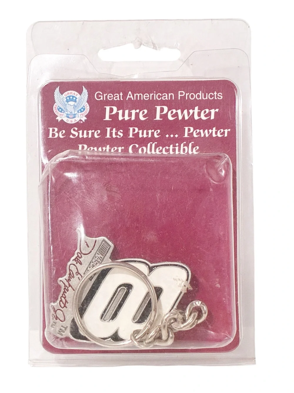 Dale Earnhardt Jr. #8 Pewter Keychain Vintage 2002 NASCAR Racing NEW